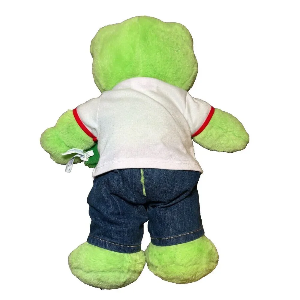 Build A Bear Plush Frog Green Mistle-Toad with Matching Shirt 16